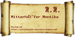 Mitterhöfer Montika névjegykártya